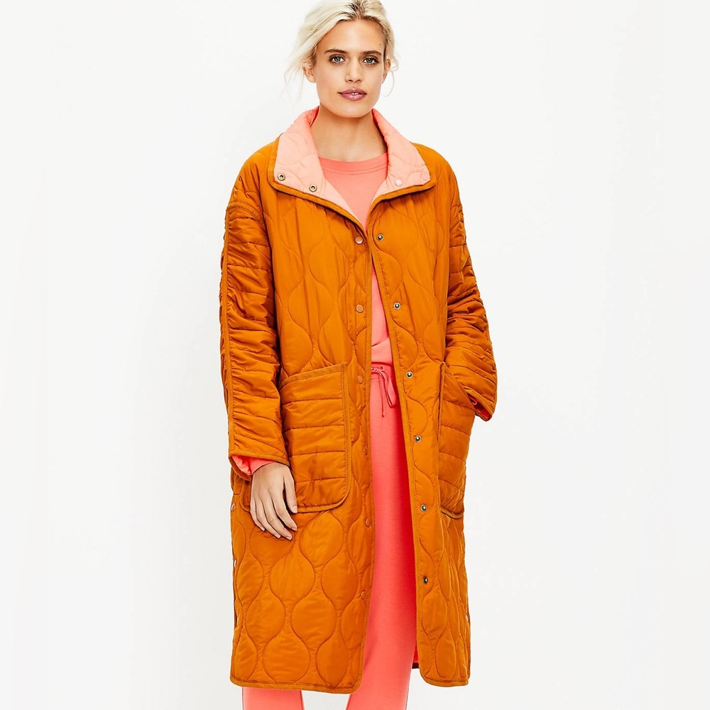 Lou & Grey Quilted Reversible Coat XXL